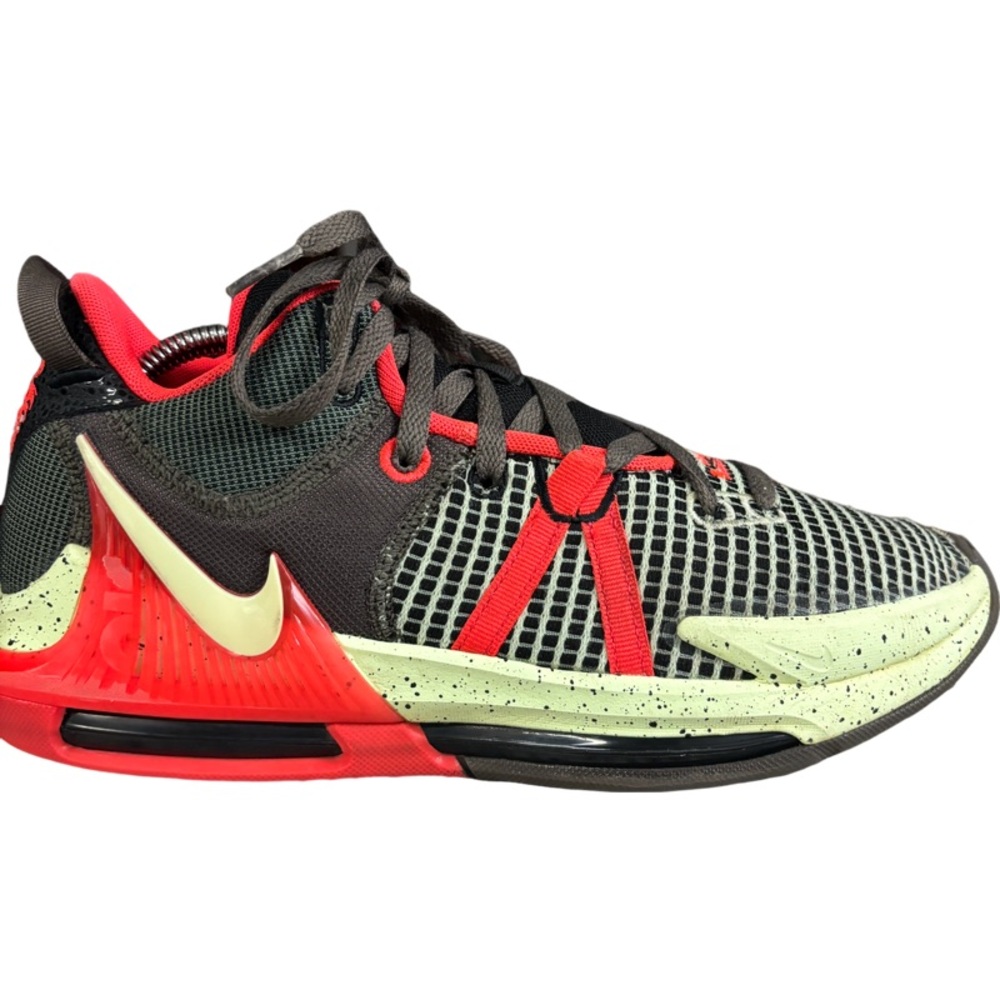 Nike LeBron Witness 7 Basketball Men's Shoes Alligator Volt Crimson Size 9